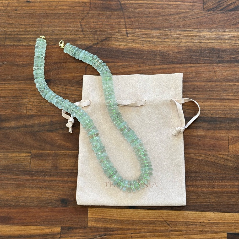 New - Theodosia Green Amethyst Statement Necklace